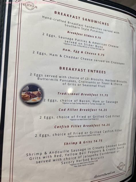 Online menu of ELICIOUS SOUTHERN STYLE BREAKFAST .